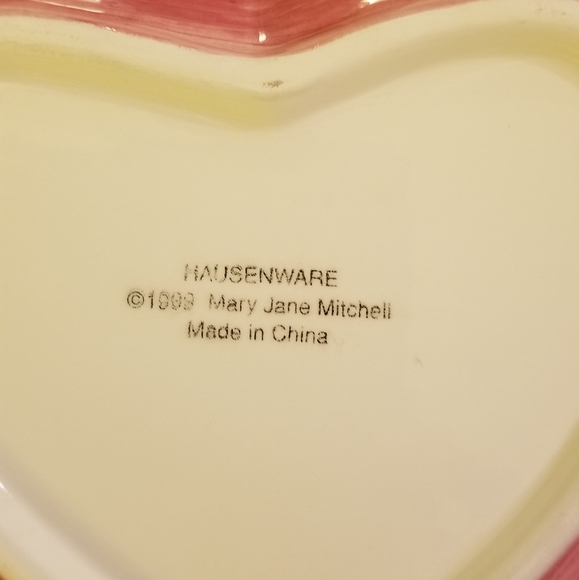 Ceramic heart shape plate - Picture 2 of 5
